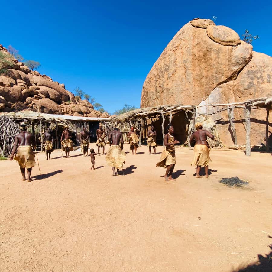 Explorer Private Cycling Township Tours - Meeting a Herero woman and learning about culture