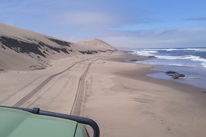 Scenic Sandwich Harbour Tour - The beach route toward the dunes
