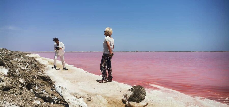 swakopmund city tour dune 7 pink lake pink flamingos - Timing, transport, and the $75 price