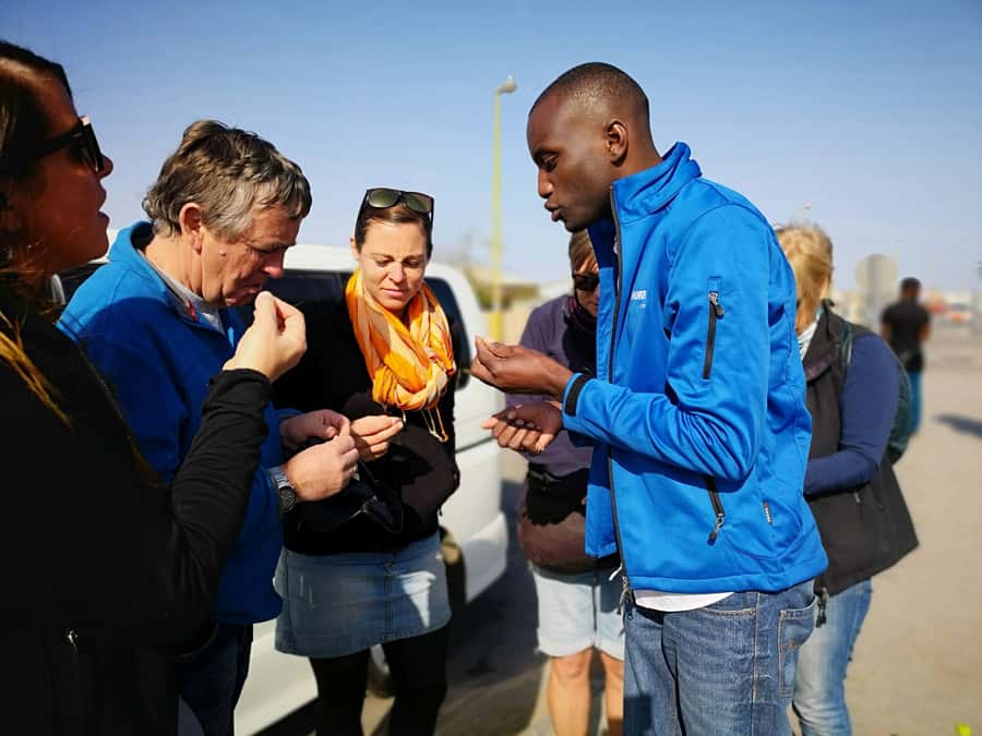 Swakopmund:Mondesa Cultural Township Tour - DRC explains resettlement and housing