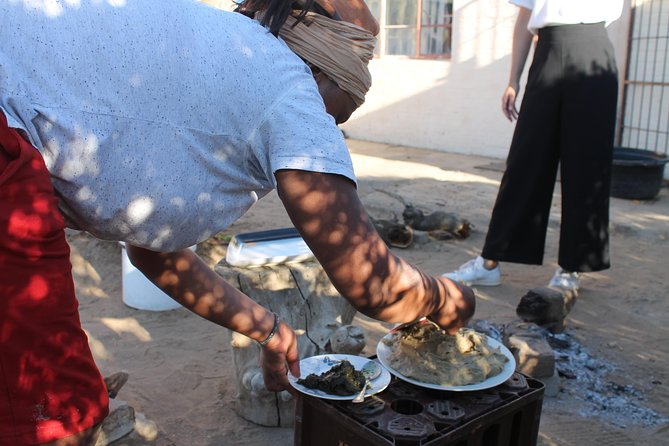 Traditional Cooking Class - Mahangu pap for beginners - Mopane Worms and Goat Head for Adventurous Eaters