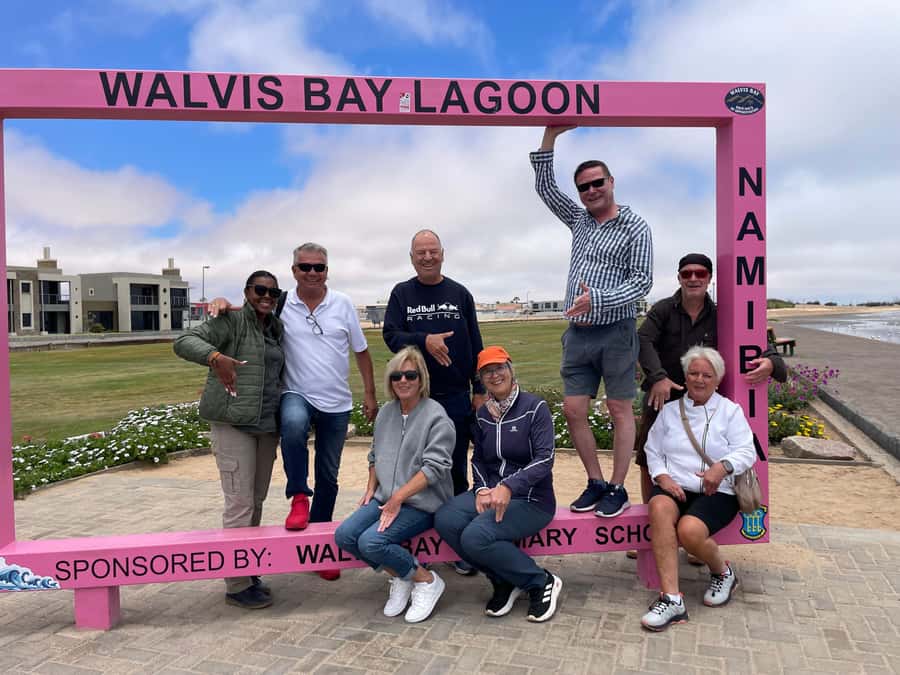 Walvis Bay: Half-Day Tour with Dune 7 and Pink Lake - The Pink Lake and the salt-pan road