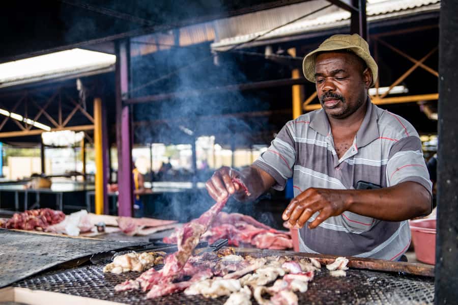 Windhoek: City and Township Tour - The open market and a first taste of kapana
